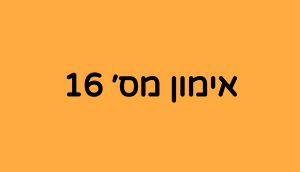 אימון כושר מס׳ 16